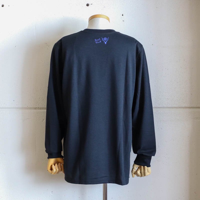 L/S CREW NECK TEE MAZEBlack