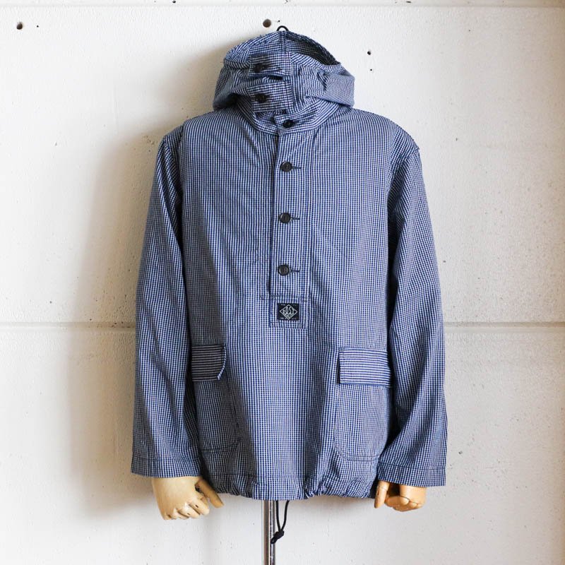 NAVY Parka  Indigo check Indigo