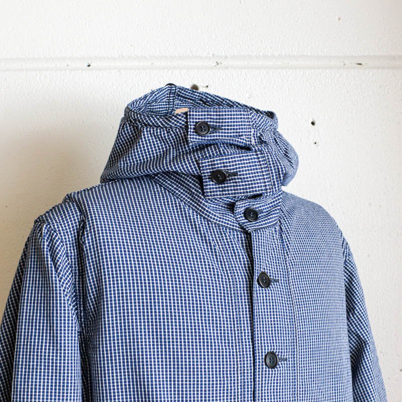 NAVY Parka  Indigo check Indigo