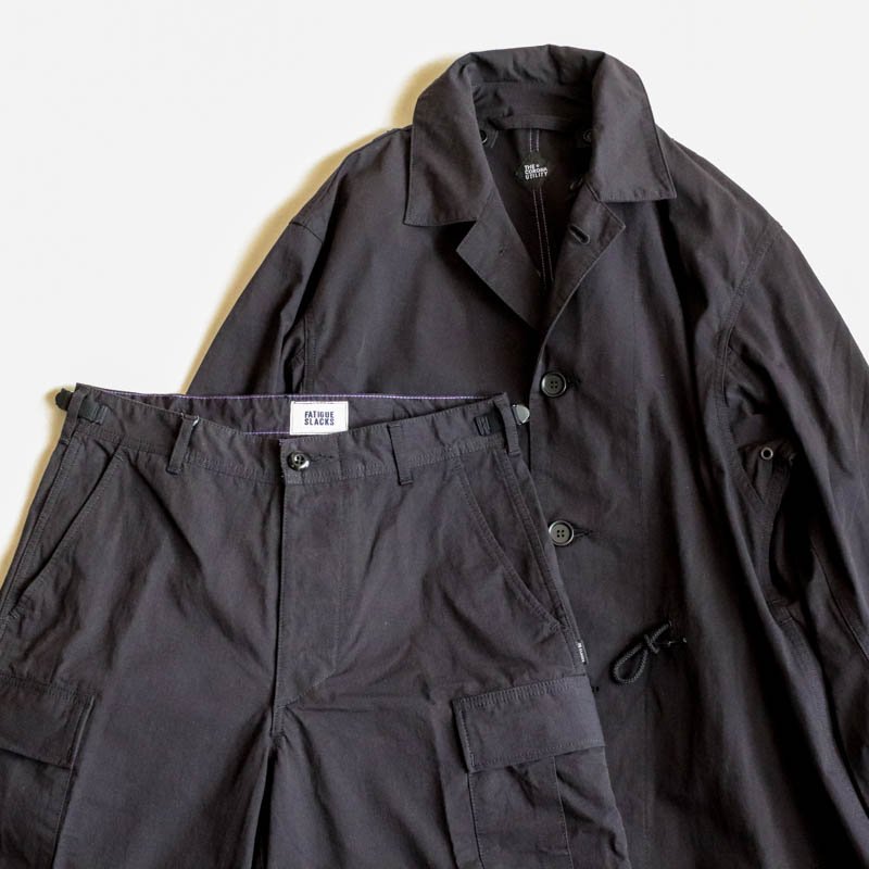 THE CORONA UTILITY C-FIELD COAT　Black Ripstop Poplin