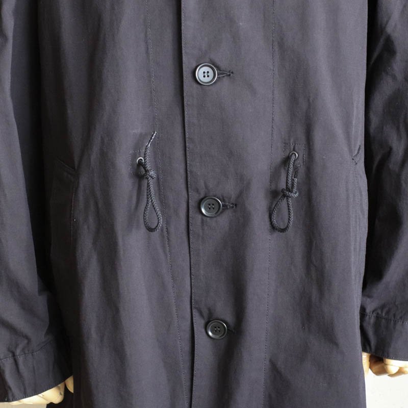 THE CORONA UTILITY C-FIELD COAT　Black Ripstop Poplin