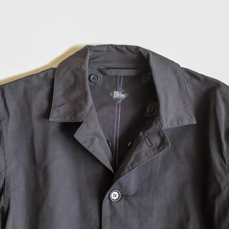 THE CORONA UTILITY C-FIELD COAT　Black Ripstop Poplin