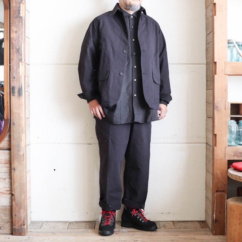 Flared Shirt -  Lt.Weight Fake SuedeBlack


