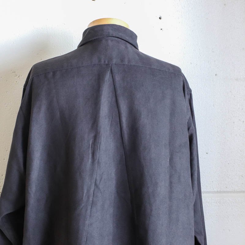 Flared Shirt -  Lt.Weight Fake SuedeBlack


