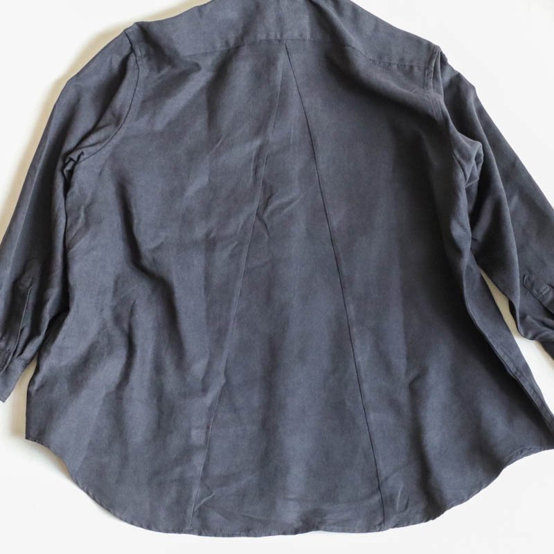 Flared Shirt -  Lt.Weight Fake SuedeBlack


