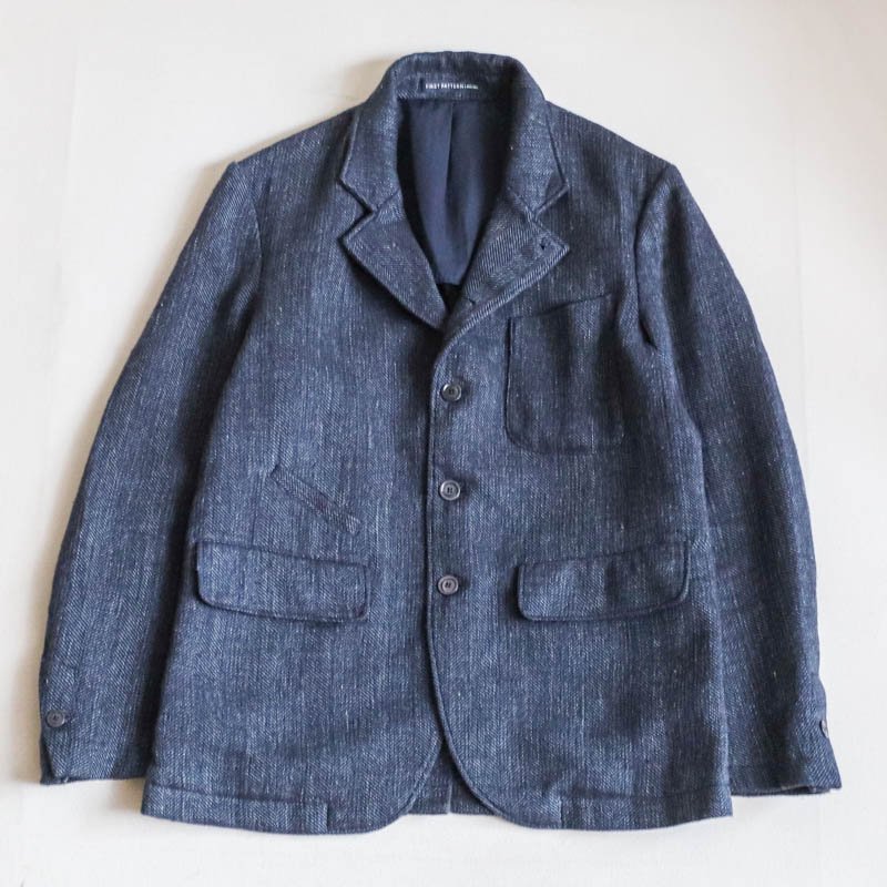 HORLOGERTailored Blazer Re-Tweed Herringbone Melange blue