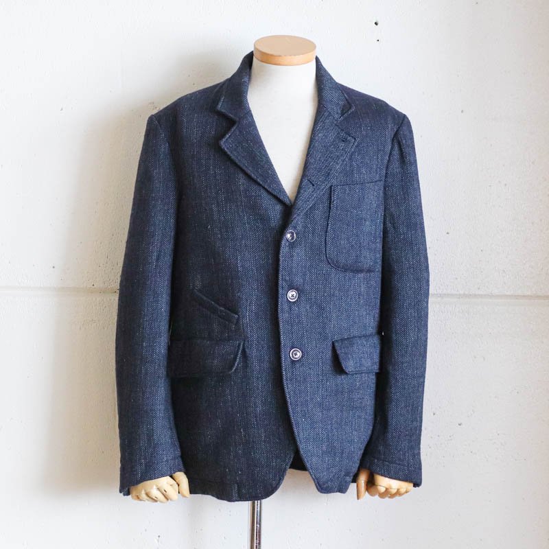 HORLOGERTailored Blazer Re-Tweed Herringbone Melange blue