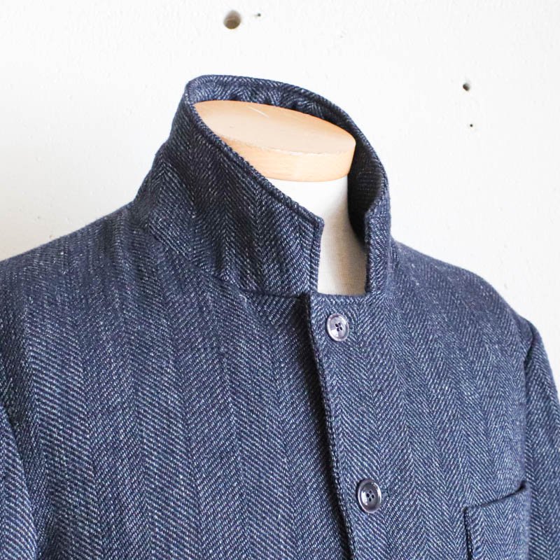 HORLOGERTailored Blazer Re-Tweed Herringbone Melange blue