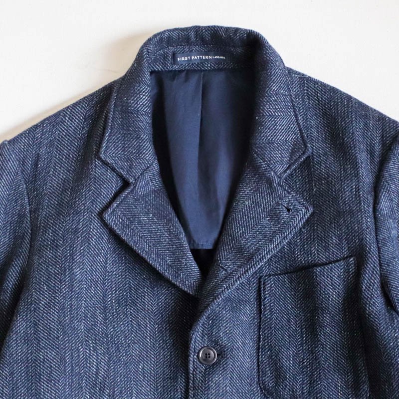 HORLOGERTailored Blazer Re-Tweed Herringbone Melange blue