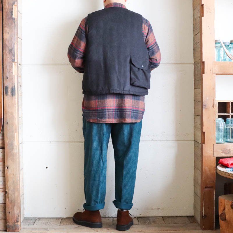 ENGINEERED GARMENTS Work Shirt 　Cotton Plaid Flannel　Orange/Red