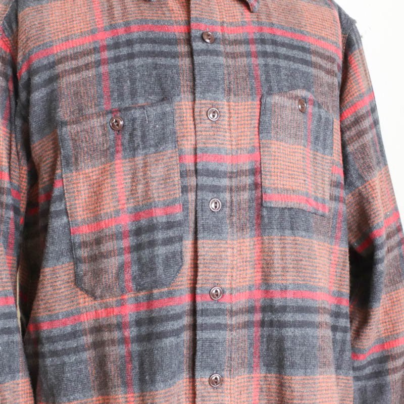 Work Shirt Cotton Plaid FlannelOrange/Red




