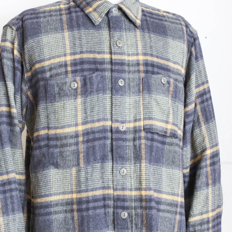 ENGINEERED GARMENTS Work Shirt 　Cotton Plaid Flannel　 Yellow/Grey