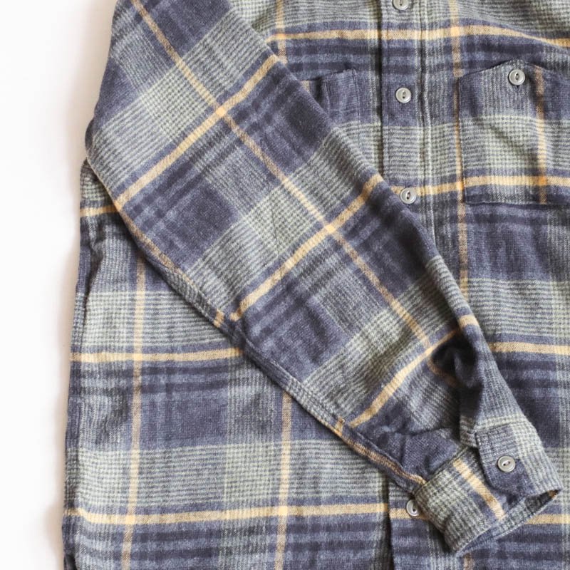 ENGINEERED GARMENTS Work Shirt 　Cotton Plaid Flannel　 Yellow/Grey