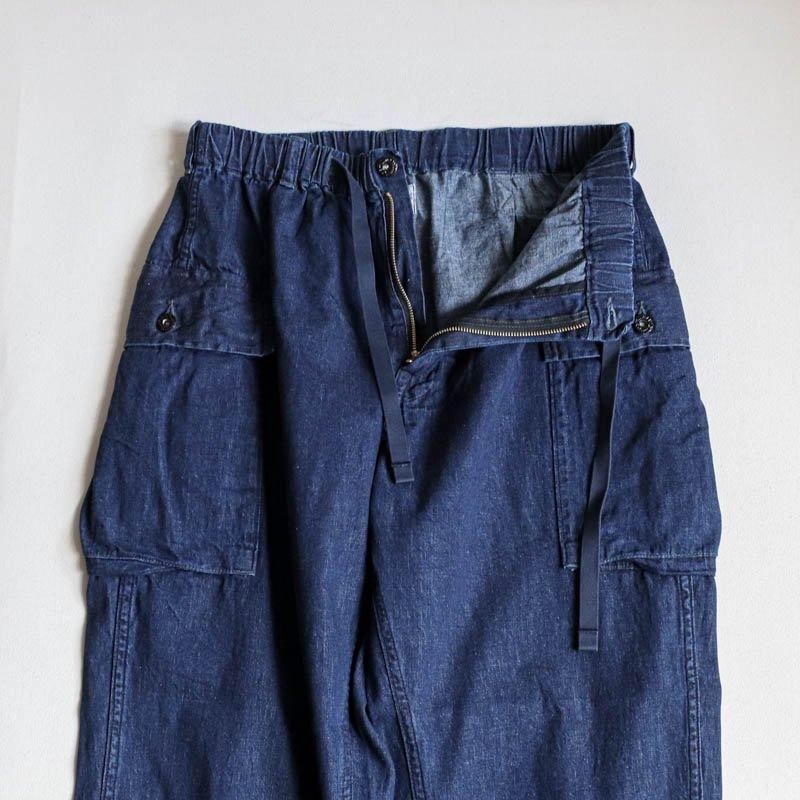 indigo whale ブラック　刺し子　オーバーオール Mサイズ OLD JOE(オールドジョー) NEWS BOY ALLS SCAR FACE(INDIGO