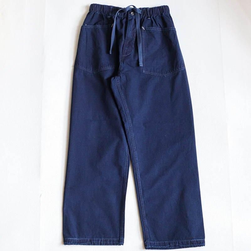 E-Z ARMY-NAVY Pants 2Cotton Dobby Ripstop Indigo Deep Wash
