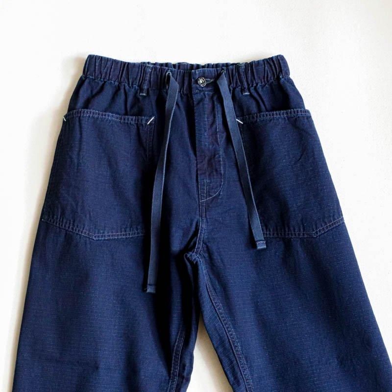 E-Z ARMY-NAVY Pants 2Cotton Dobby Ripstop Indigo Deep Wash
