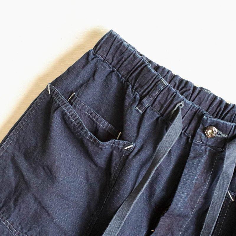 E-Z ARMY-NAVY Pants 2Cotton Dobby Ripstop Indigo Deep Wash
