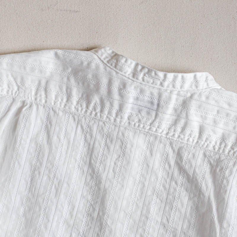 Band Collar Shirt MVCool MeshWhite