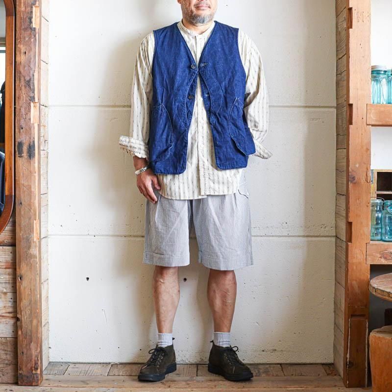 Gurkha Short - Seersucker Stripe　Navy

