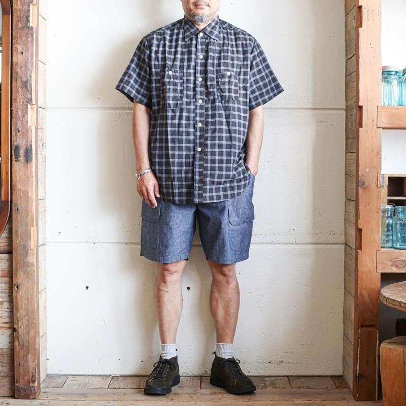No.6 Shirt 　S/S　Shirting plaid　Grey plaid
