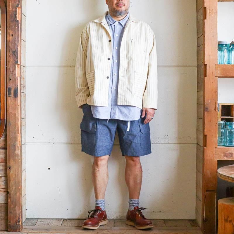 ポストオーバーオールズ2025SS E-Z DEE's Shorts Lサイズ POST OVERALLS (ポストオーバーオールズ) E-Z DEE'S SHORTS