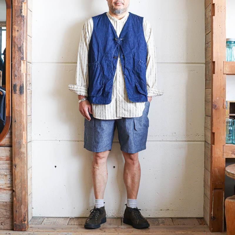 E-Z DEE’S Shorts 　 Medium Weight Chambray　Indigo