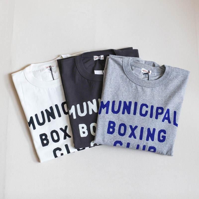 Crew Neck Tee　BOXING CLUB　White
