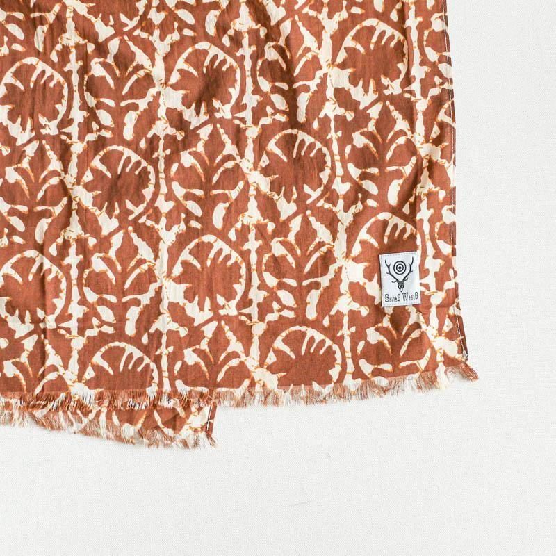 StoleBatik Leaf PrintBrown