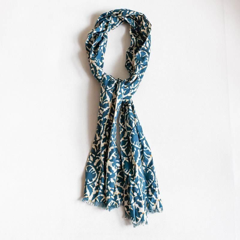 StoleBatik Leaf PrintGreen