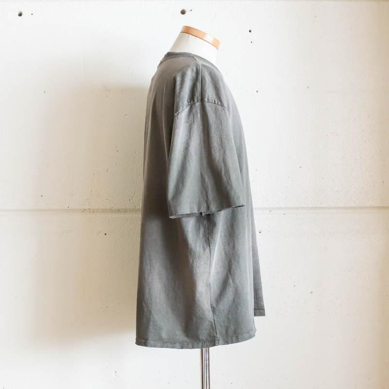 Oversized Crop T-ShirtsAged  Olive Green
