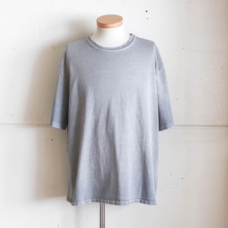 Oversized Crop T-ShirtsAged  Grey