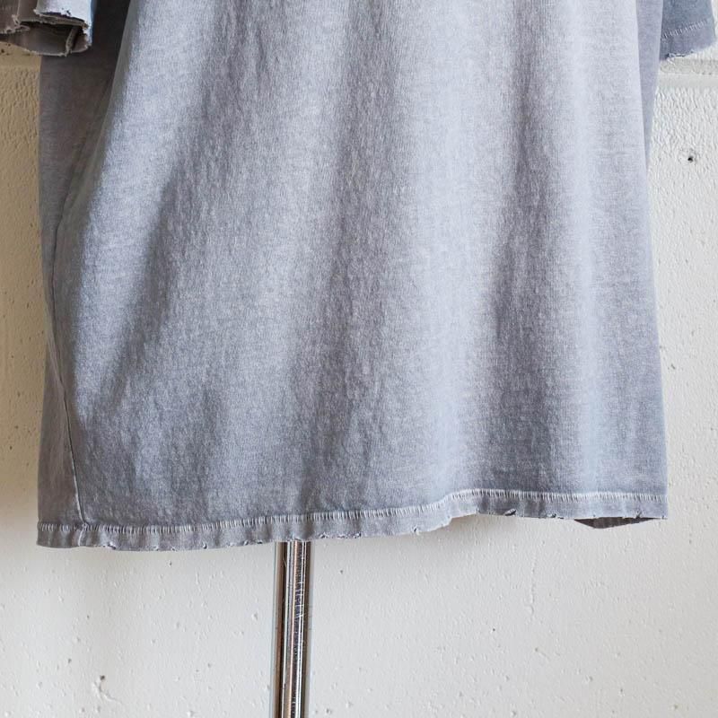 Oversized Crop T-ShirtsAged  Grey