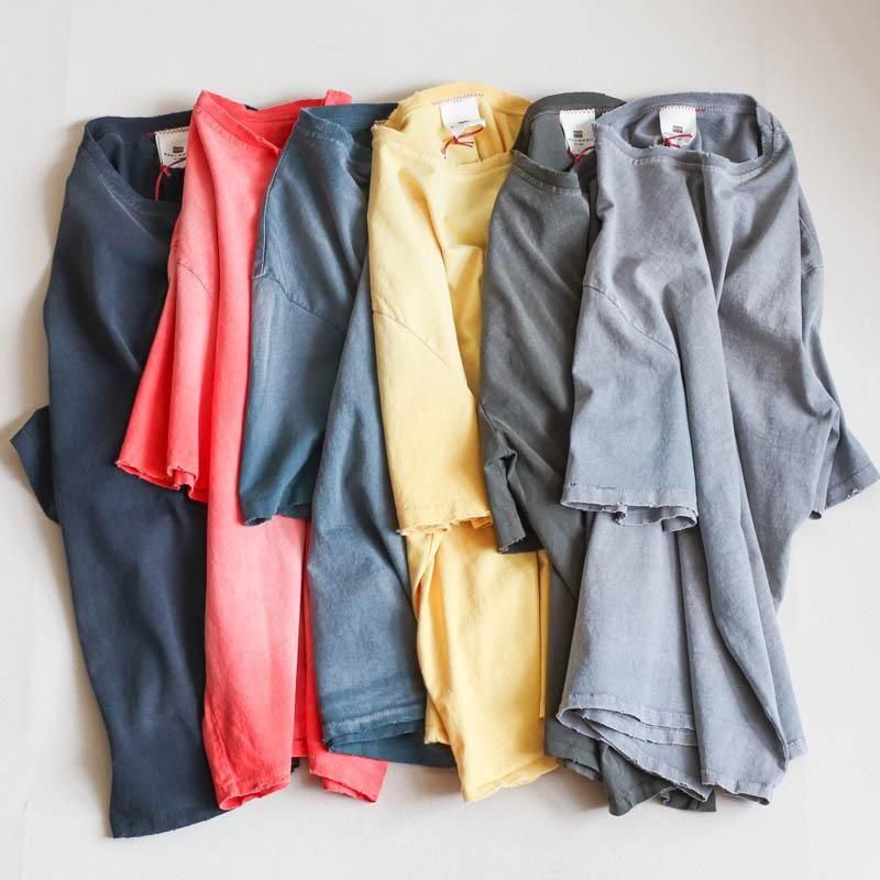 Oversized Crop T-ShirtsAged  Grey