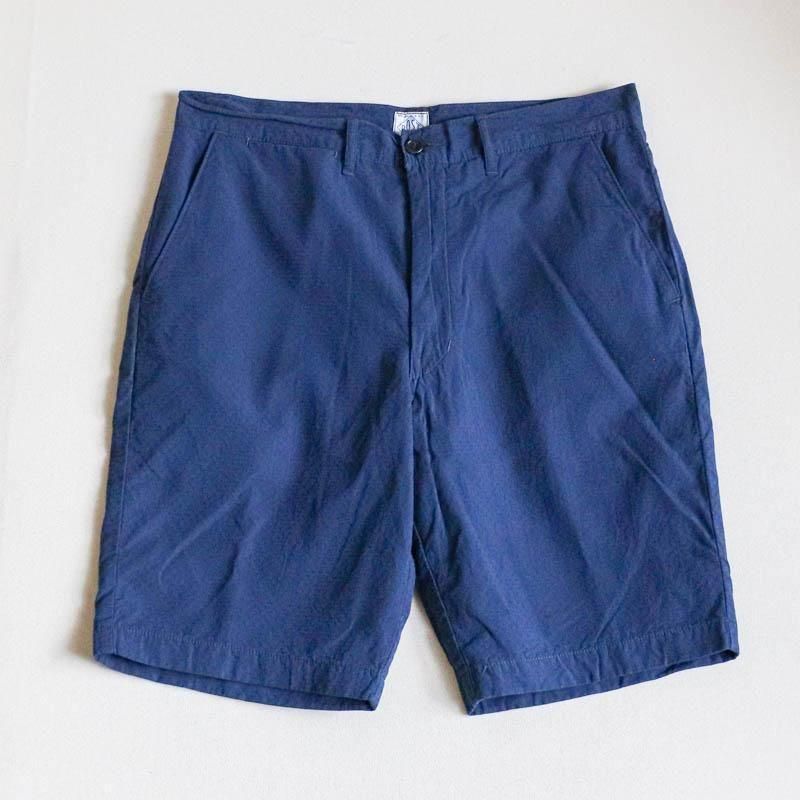 Menpolini Extra Shorts 　dobby chambray solid navy