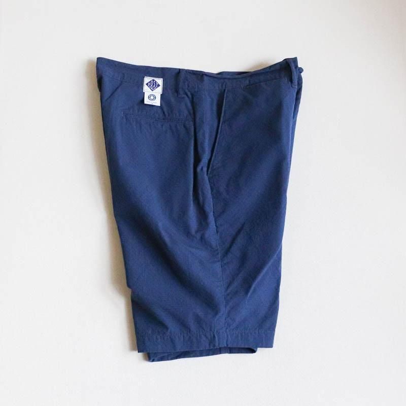 Menpolini Extra Shorts 　dobby chambray solid navy