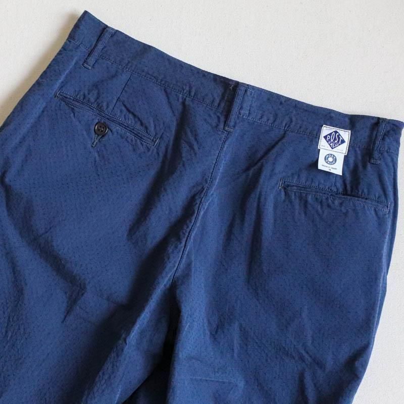 Menpolini Extra Shorts 　dobby chambray solid navy