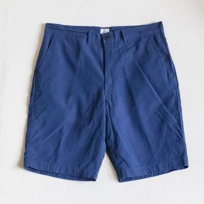 Menpolini Extra Shorts 　dobby chambray solid navy