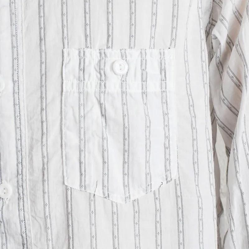 St.Louis　Dobby Stripe  White