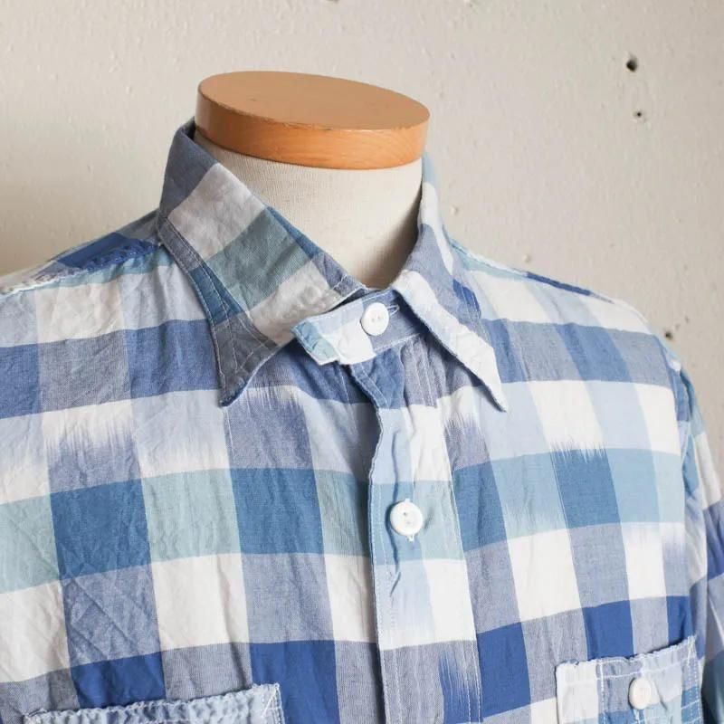 St.Louis　Ikat Check　Blue
