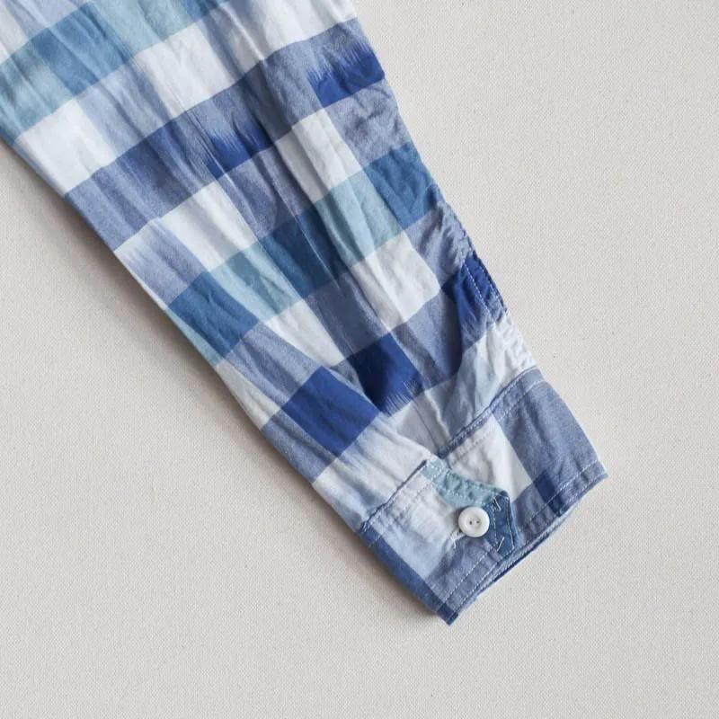 St.Louis　Ikat Check　Blue