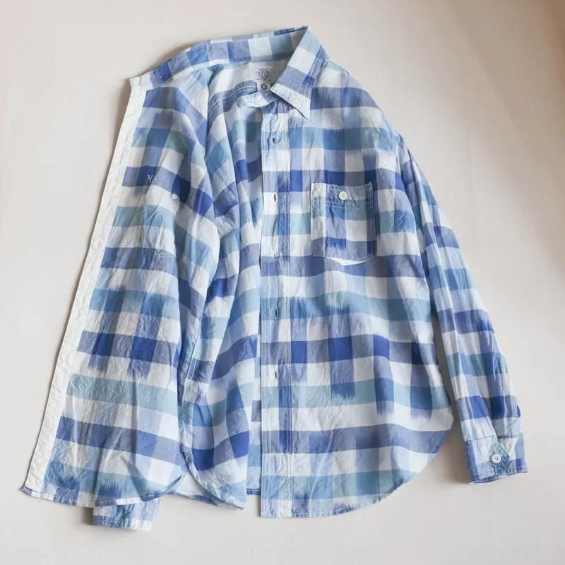 St.Louis　Ikat Check　Blue