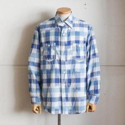 St.Louis　Ikat Check　Blue