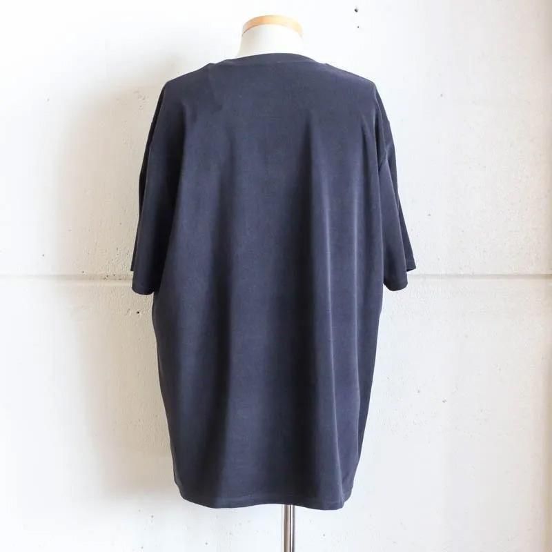 S/S Round Pocket Tee　C/PE Pile　Balck