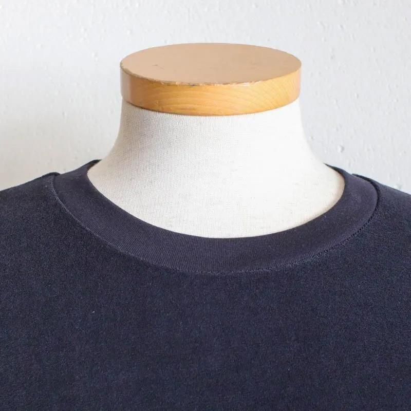 S/S Round Pocket Tee　C/PE Pile　Balck
