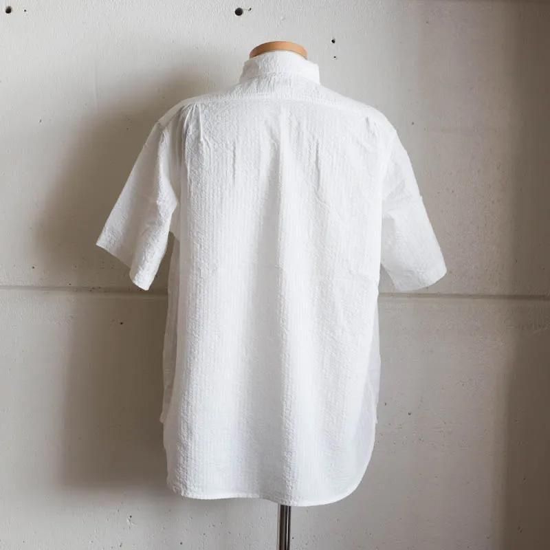Navy Cut 　Seersucker　White

