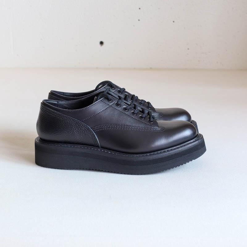 希少✨foot the coacher レザーシューズ Uチップ 黒 26cm Foot the coacher【フット ザ コーチャー】Lineman Shoes Black