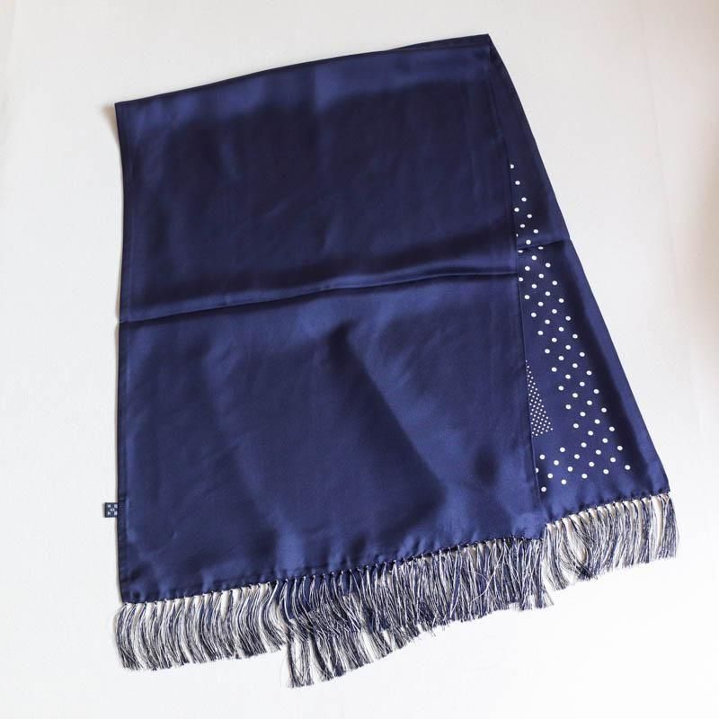 小物 POST O'ALLS E-Z SCARF BY DAILY CURE POST O'ALLS 【ポストオーバーオールズ】1993 SCARF Silk / Navy x