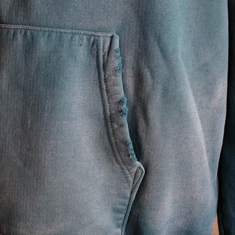 Oversized Crop HoodieAged Emerald Green