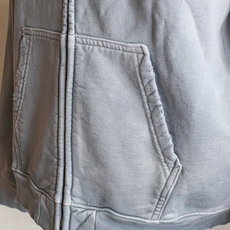 Oversized Zip Up HoodieAged Grey