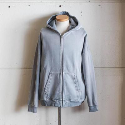 Oversized Zip Up HoodieAged Grey